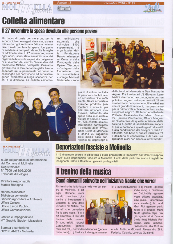 il comune di molinella informa